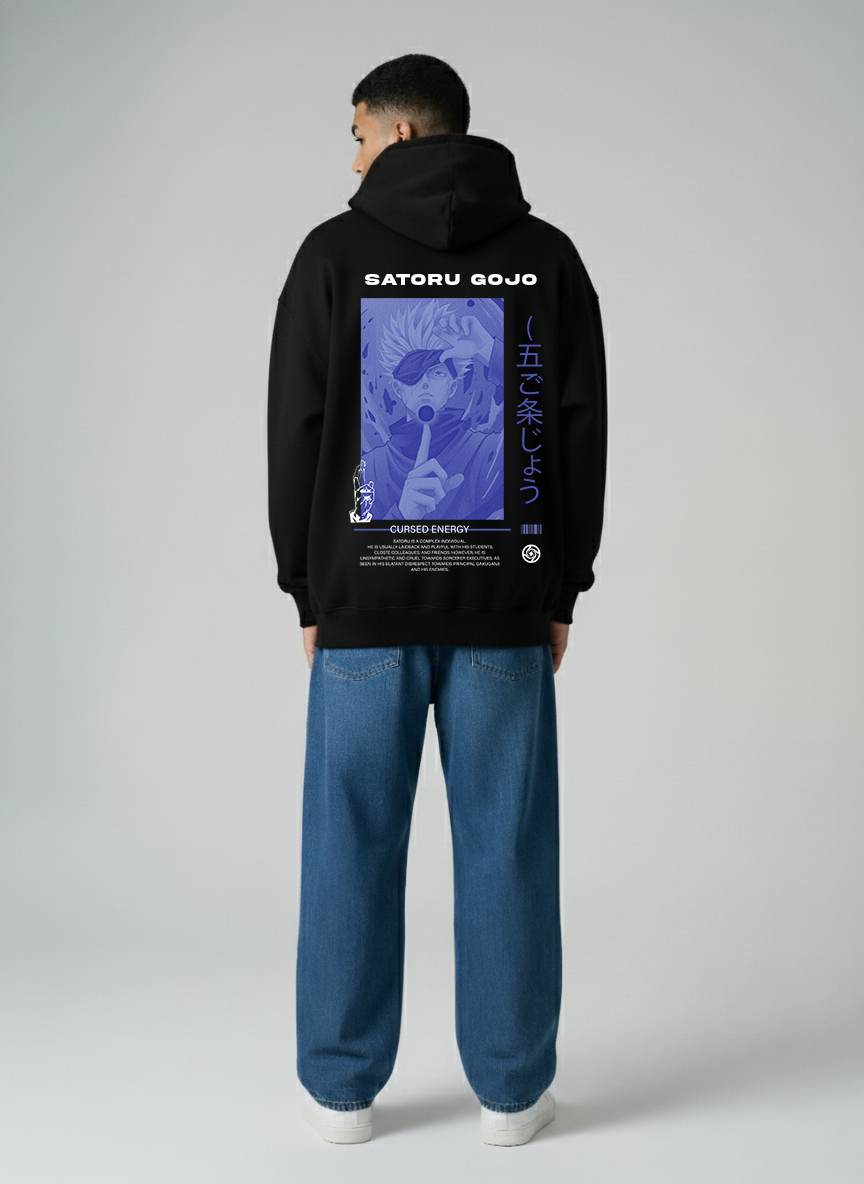 Saturo Gojo Hollow Purple Oversized Hoodie