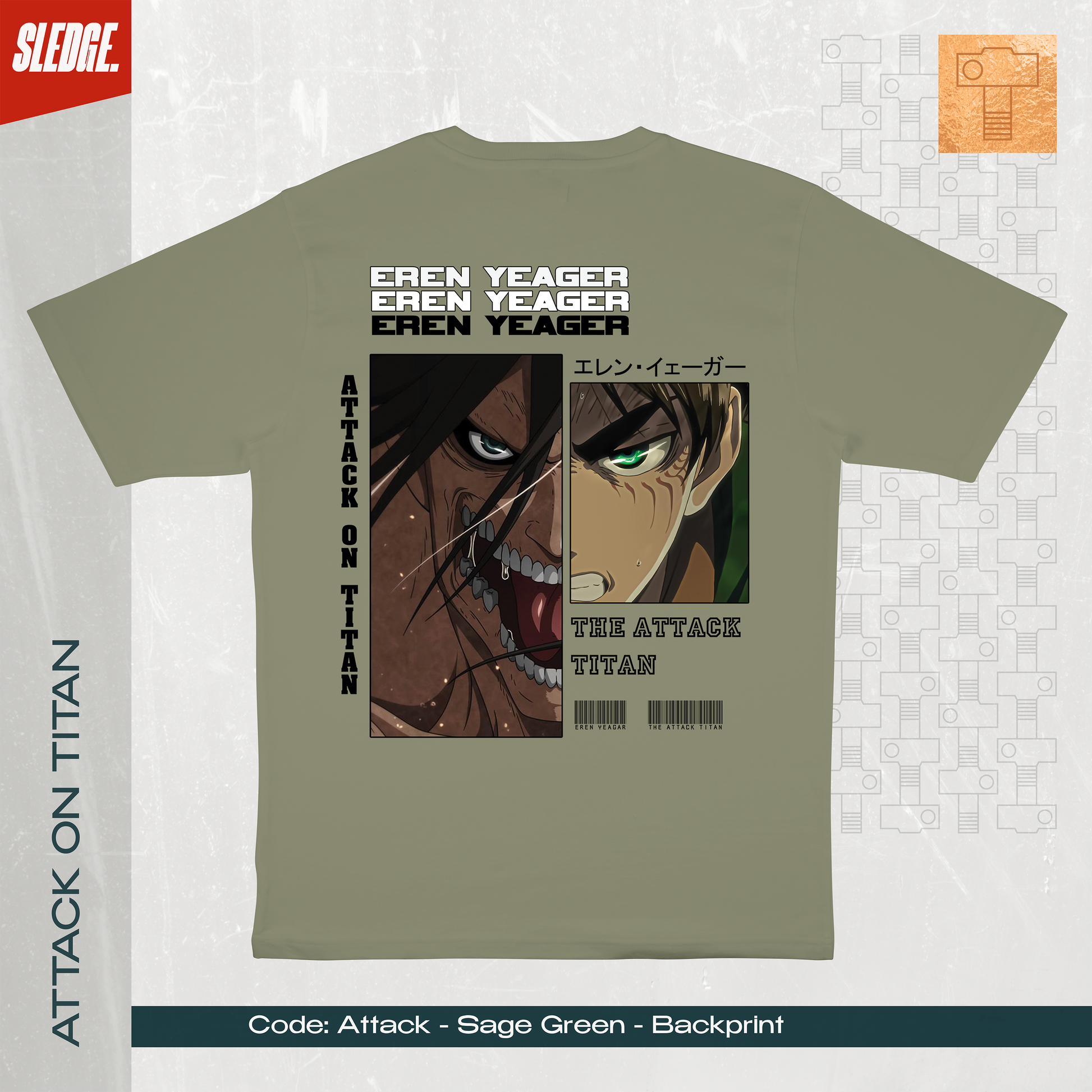 Attack on titan Eren Yeager Tee