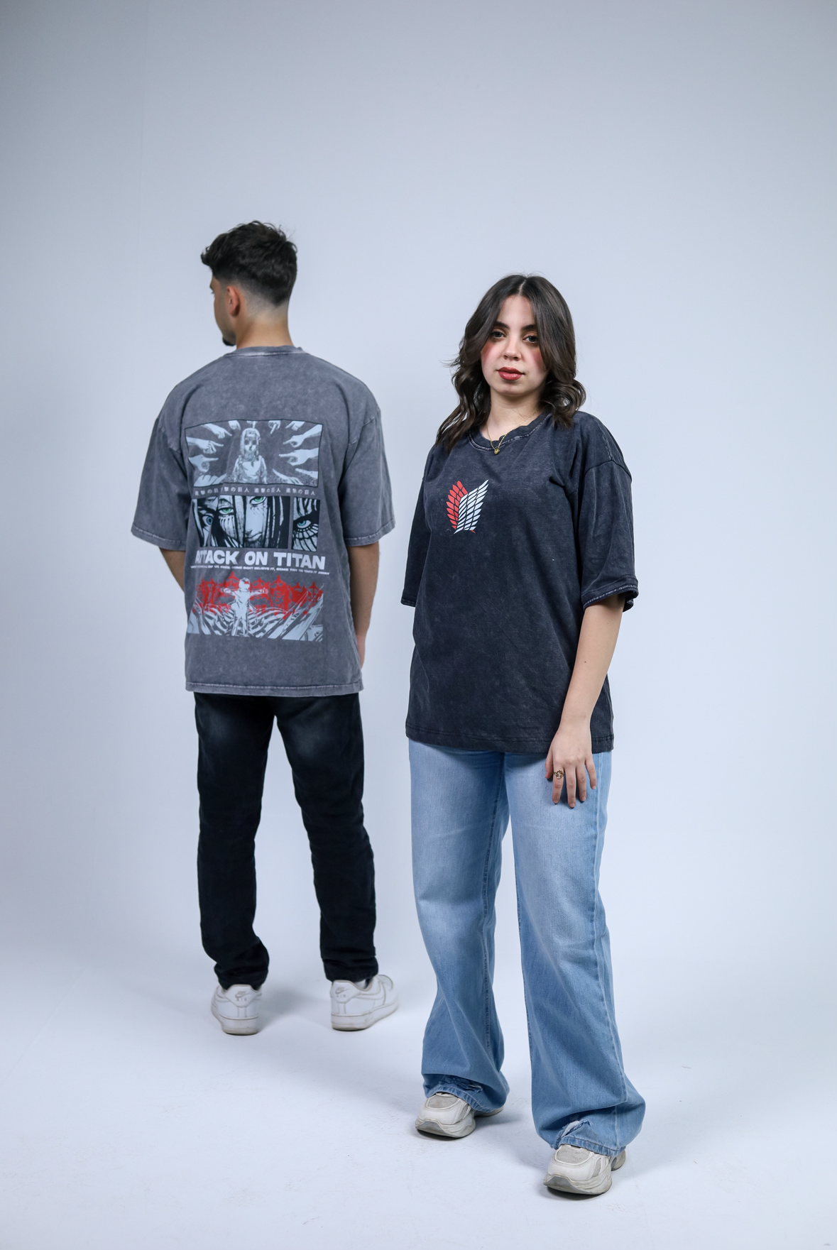 Attack On Titan Vintage Acid Washed Premium Tee
