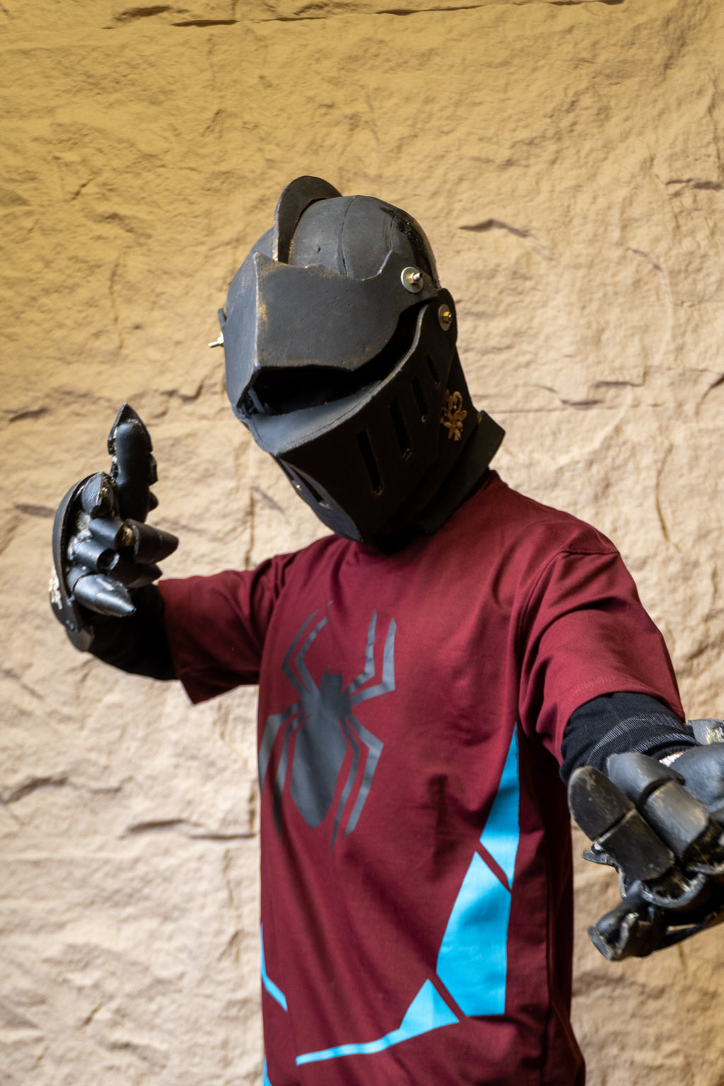 Spider Man Suit Inspired Oversized Screen Print Tee