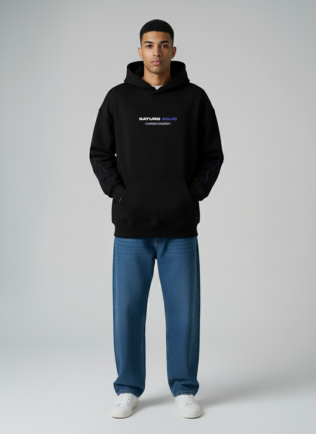 Saturo Gojo Hollow Purple Oversized Hoodie