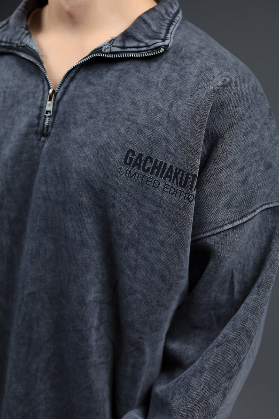 Gachiakuta Acid Washed Quarter-Zipper