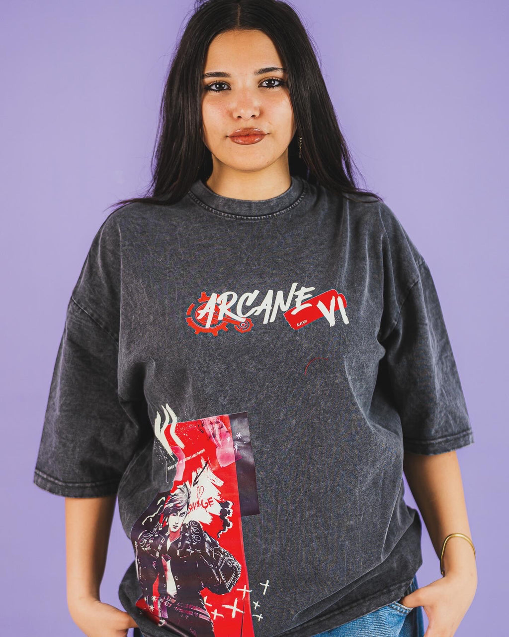 Vi arcane acid washed tee