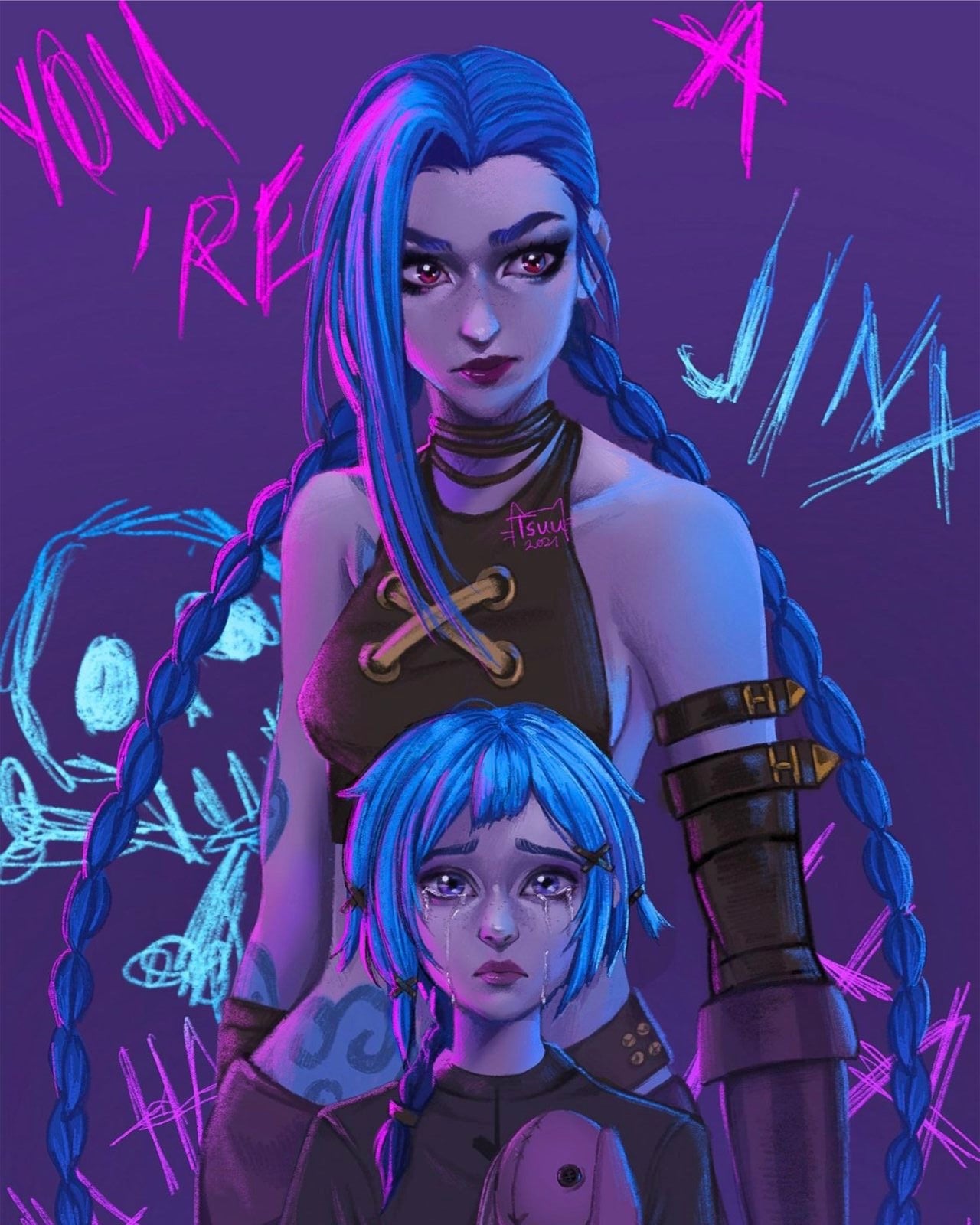 Jinx from Arcane 48X32 poster