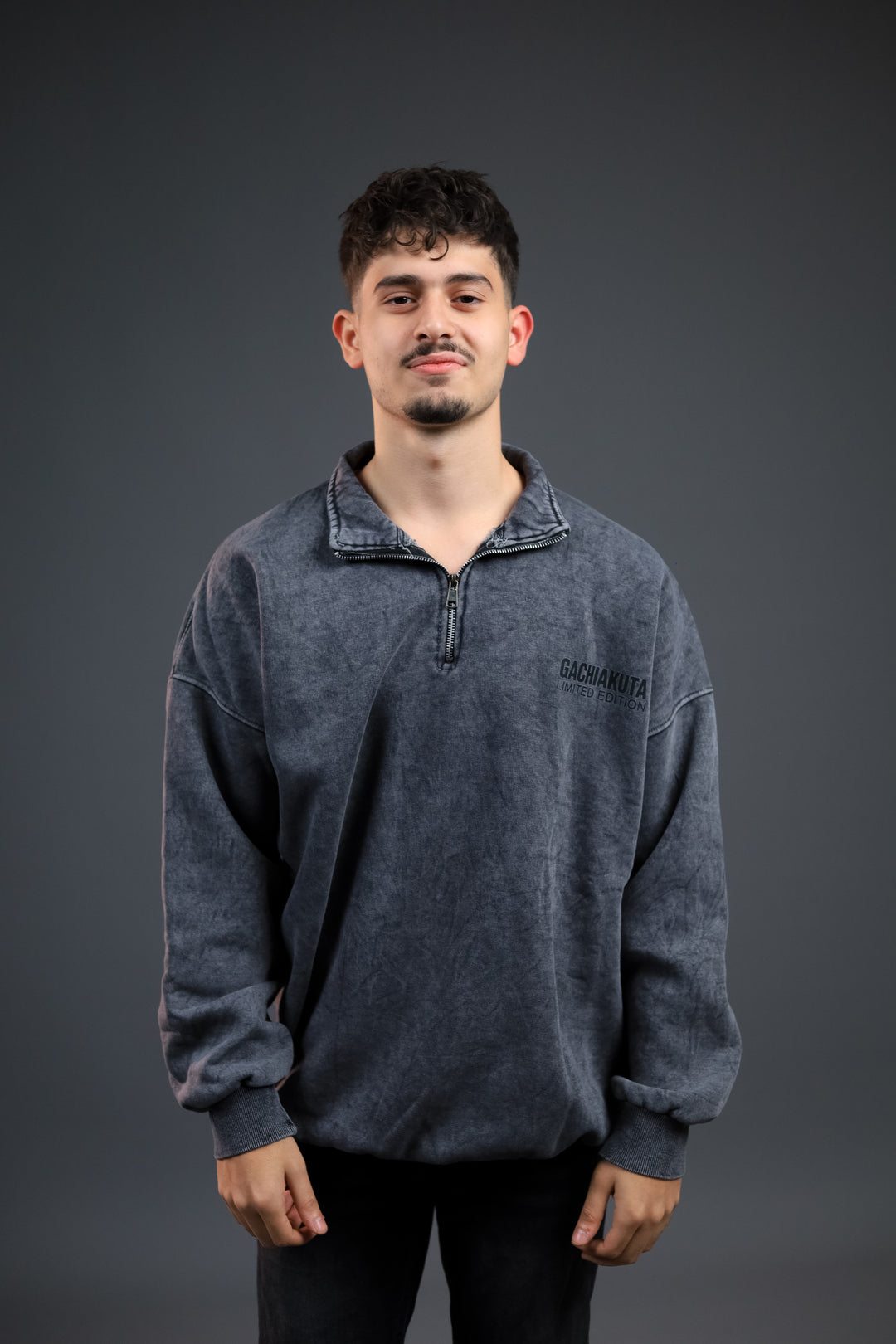 Gachiakuta Acid Washed Quarter-Zipper