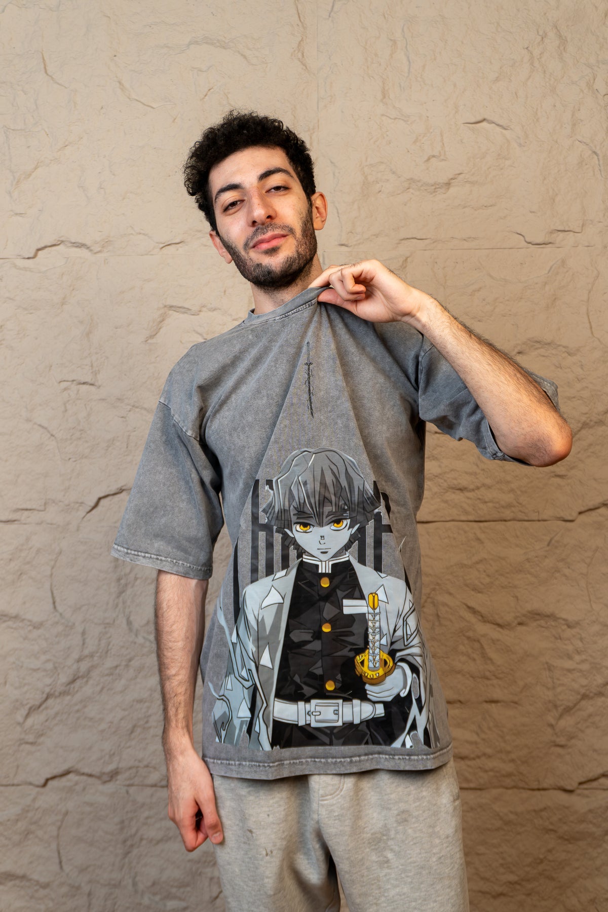 Zenitsu Premium Acid Washed Oversized Tee