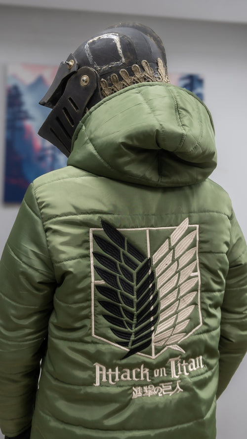 Attack on titan puffer Embroidered Jacket