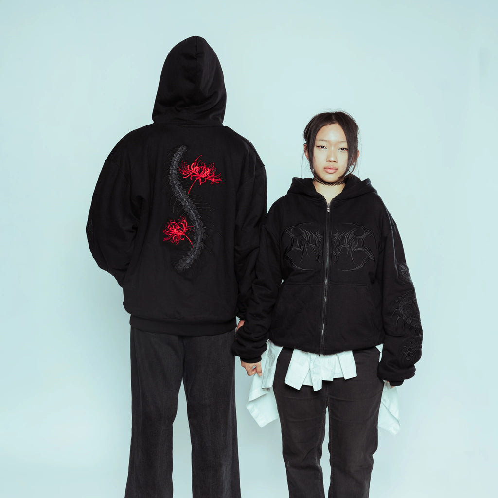 Tokyo Ghoul Embroidered Zipper Hoodie