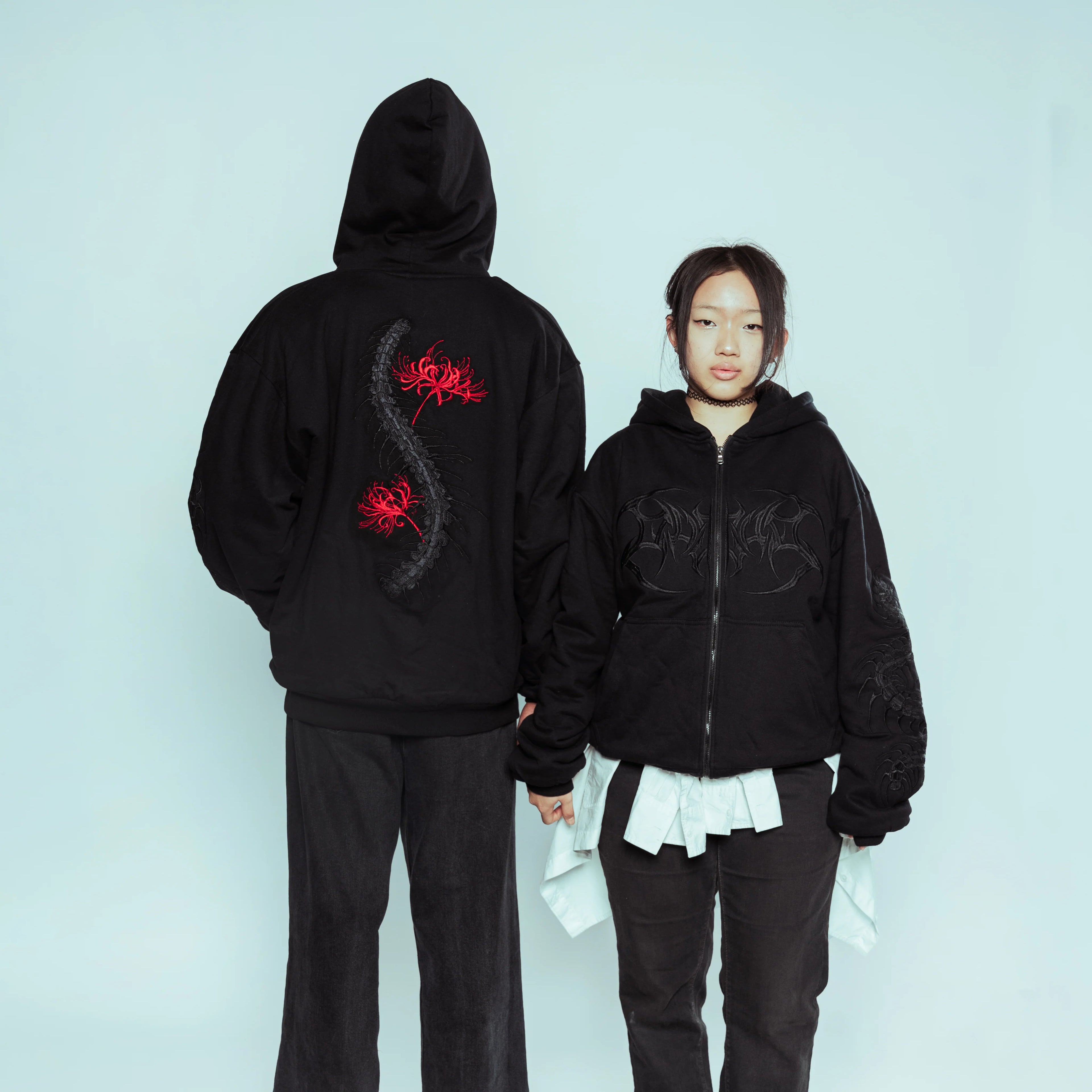 Tokyo Ghoul Embroidered Zipper Hoodie