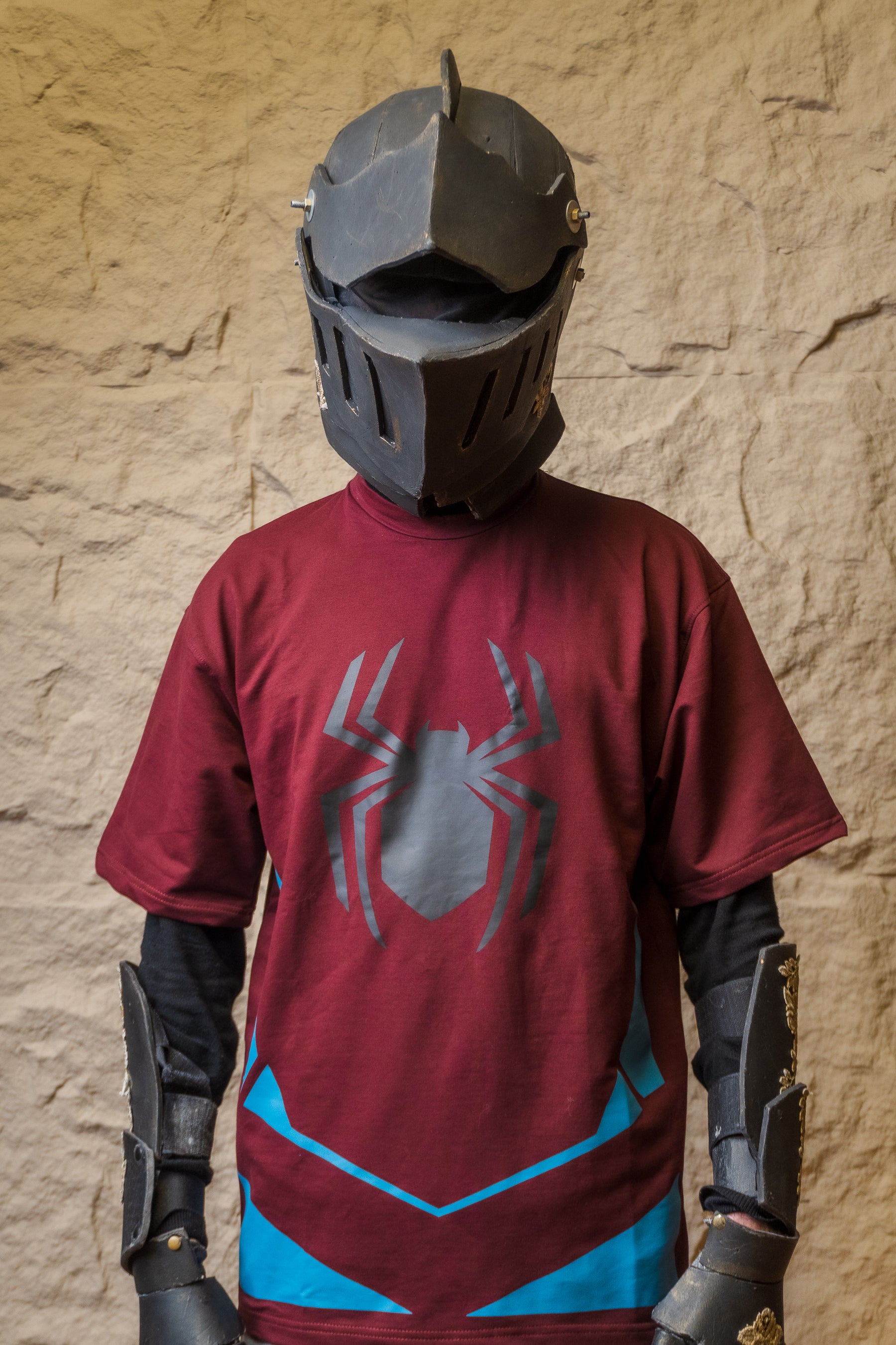 Spider Man Suit Inspired Oversized Screen Print Tee