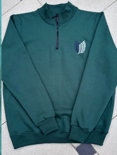 Attack On Titan Survey Corps Embroidered Quarter-Zipper