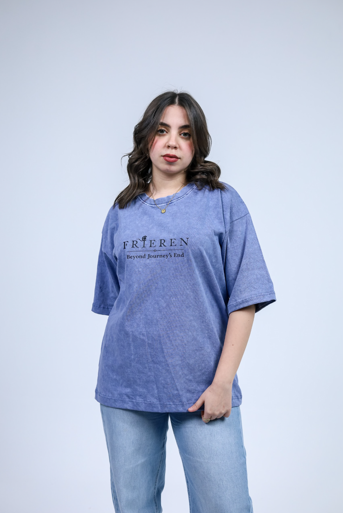 Frieren Premium Acid Washed Oversized Tee