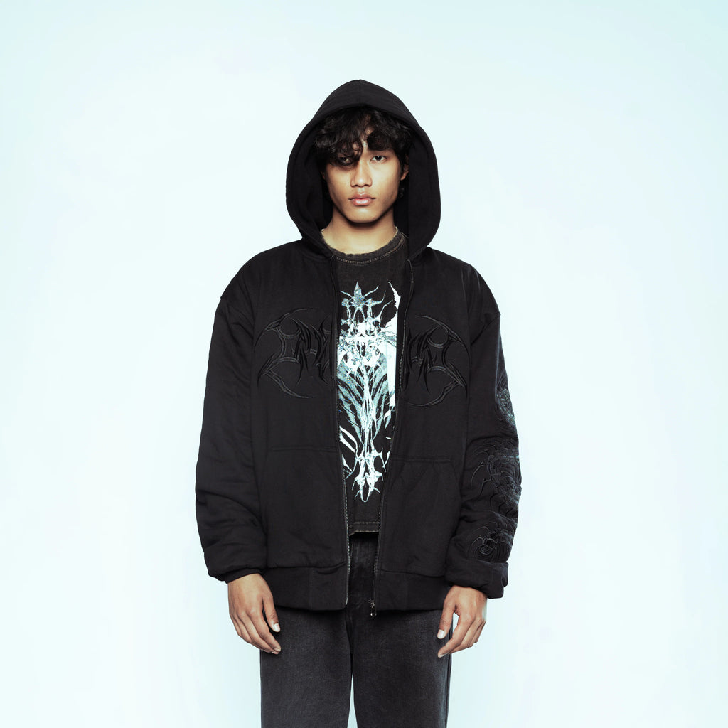 Tokyo Ghoul Embroidered Zipper Hoodie