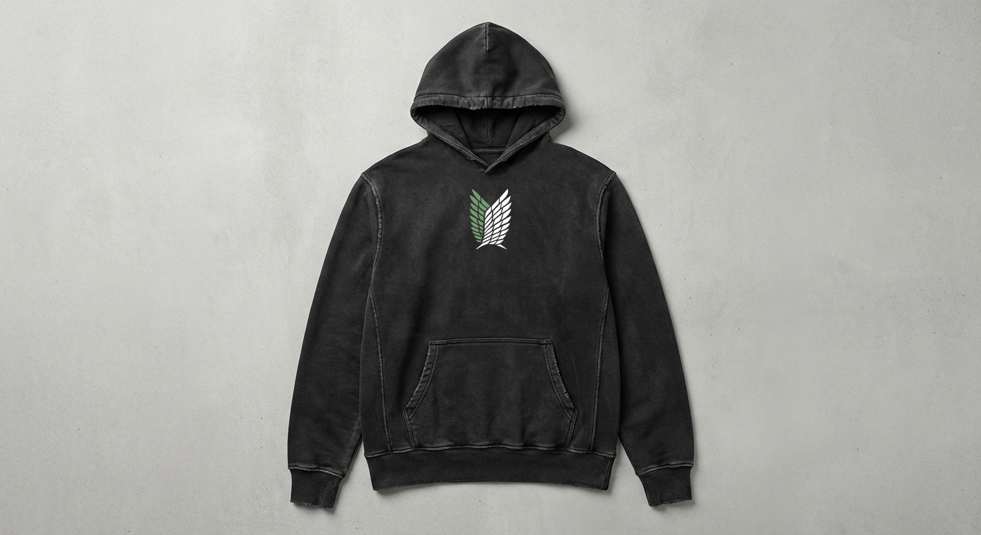 Levi Ackerman Acid Washed Hoodie
