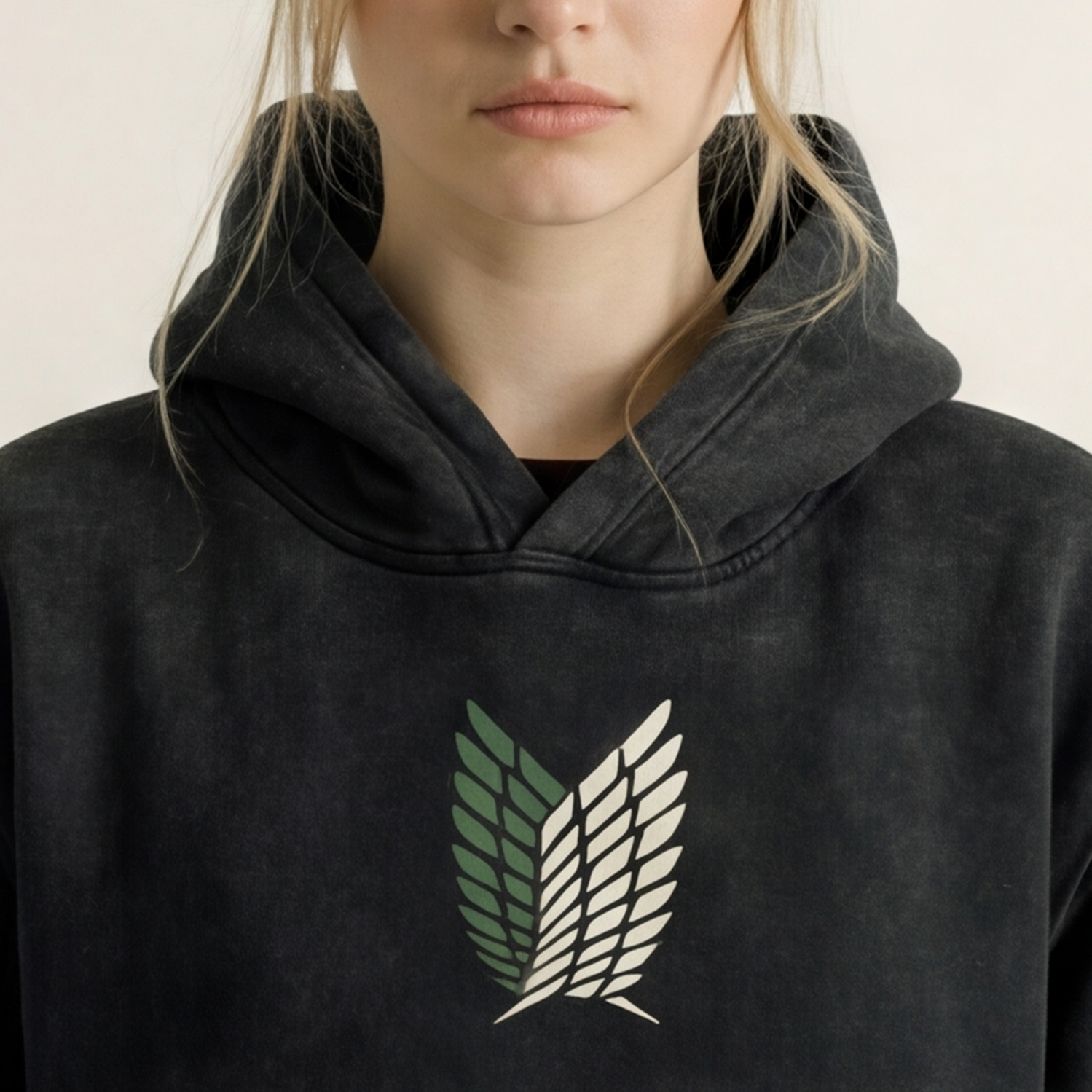 Levi Ackerman Acid Washed Hoodie