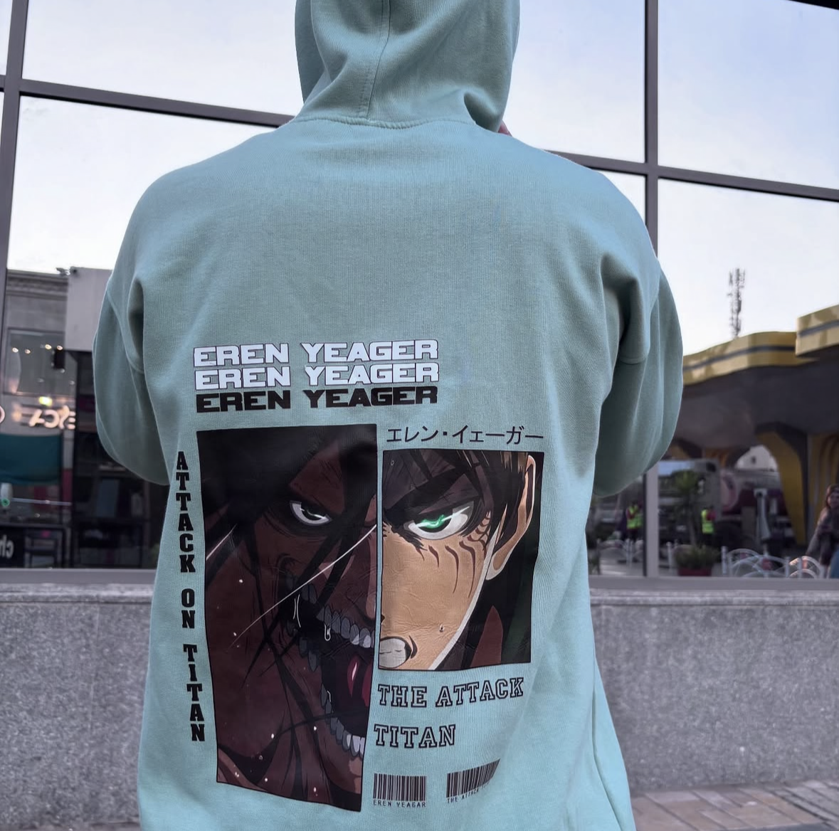 Attack on Titan Embroidered front Eren Yeager Hoodie