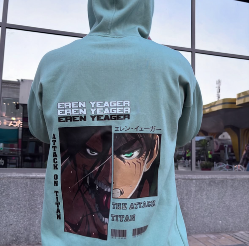 Attack on Titan Embroidered front Eren Yeager Hoodie