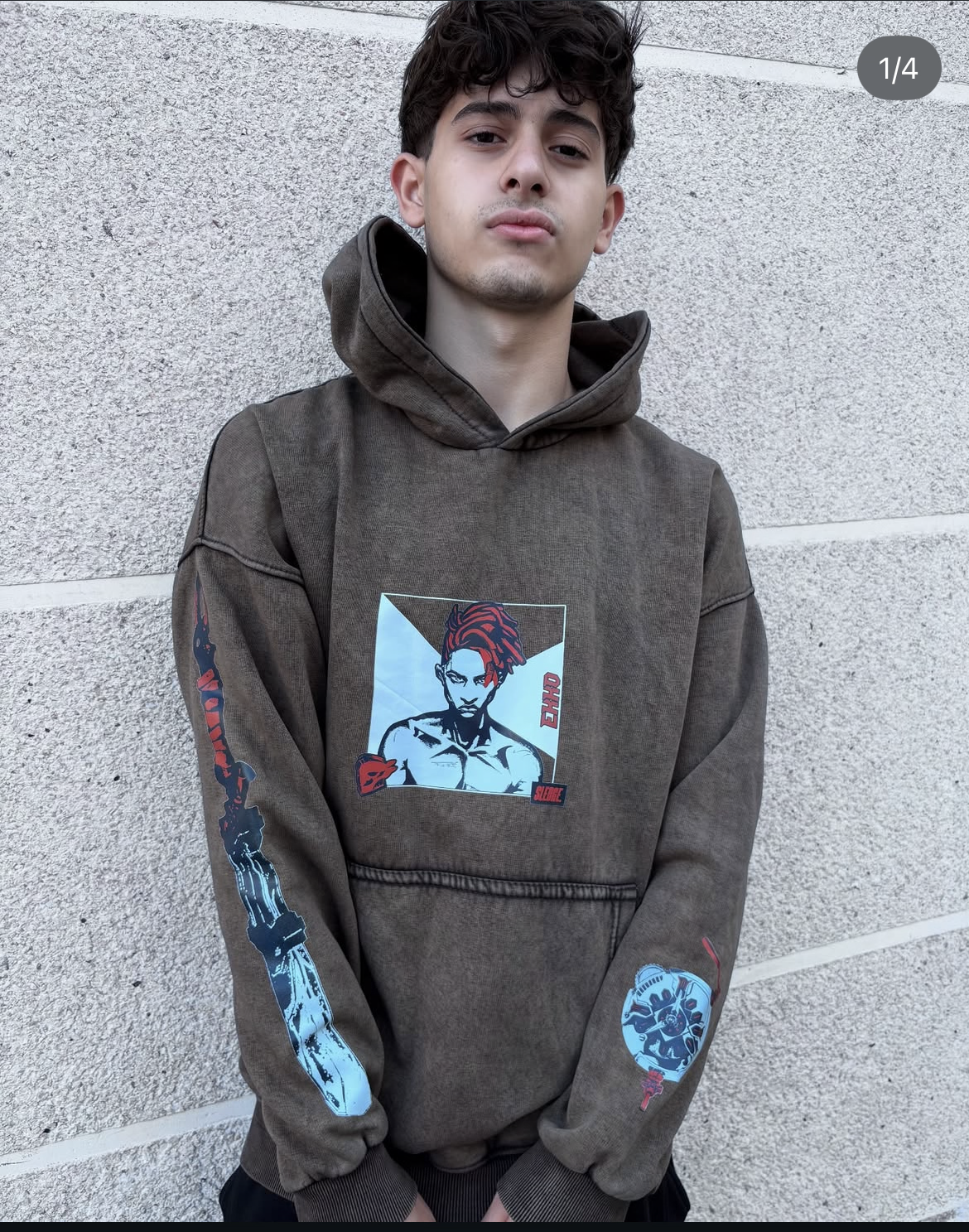 Ekko from Arcane Acid washed hoodie