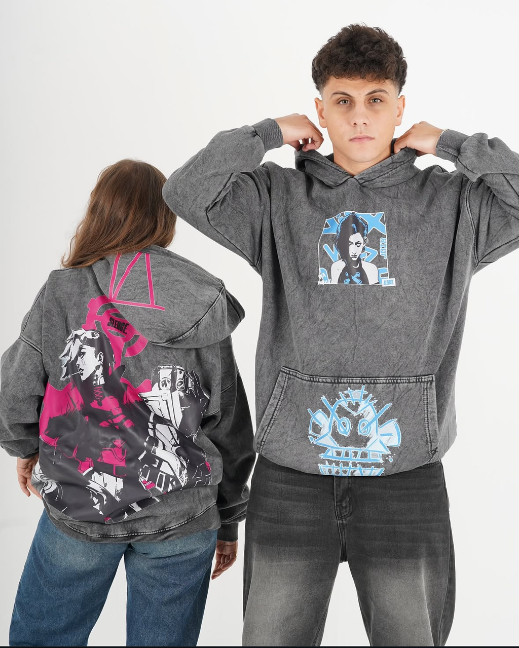 Vi From Arcane Acid washed Hoodie